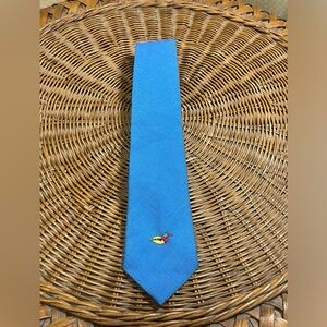 John Weitz by Fabil Blue Duck Tie Vintage 80s